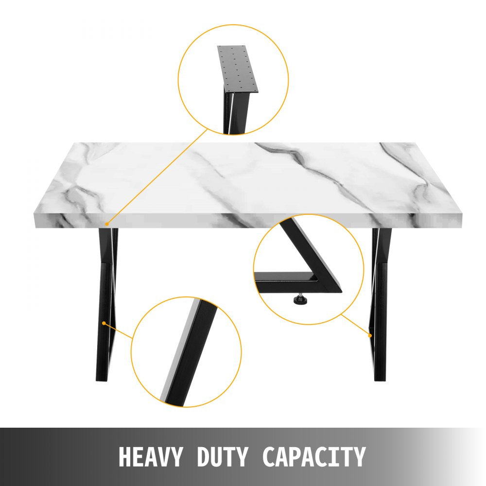 Metal Table Legs Set of 2 Dining Table Legs Black Desk Legs 28” Height 24” Width Bench Legs Coffee Table Legs 1763lbs Load Capacity Steel Table Legs Heavy Duty Base Modern(Zig Zag Style)