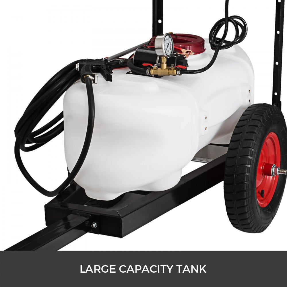 60l Atv Weed Sprayer 1.6m Boom Trailer Spot Boom Spray Tanks Garden Farm