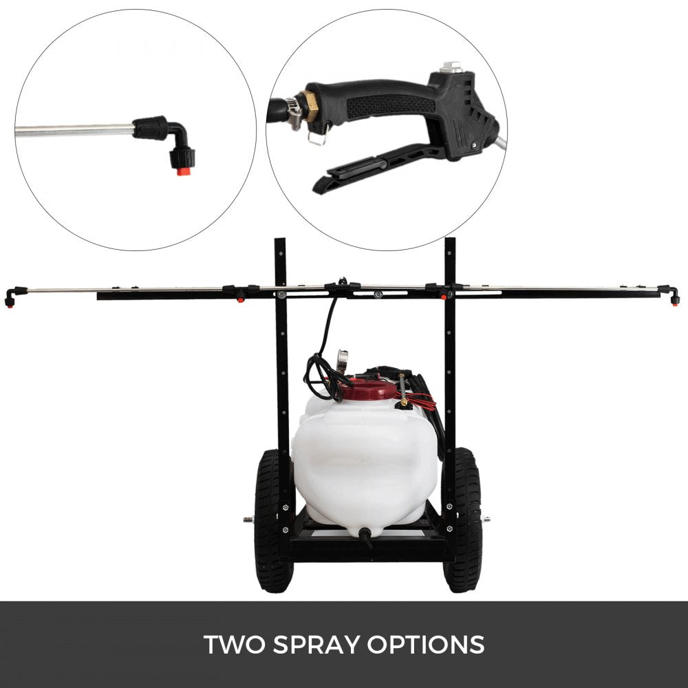 60l Atv Weed Sprayer 1.6m Boom Trailer Spot Boom Spray Tanks Garden Farm