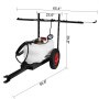 60l Atv Weed Sprayer 1.6m Boom Trailer Spot Boom Spray Tanks Garden Farm