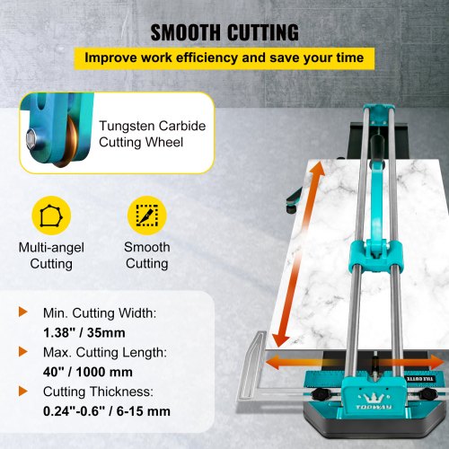 1000MM Tile Cutter, High Precision Manual Ceramic Floor Tiles Tile Cutter Cutting Machine 39 Inch for Precision Cutting