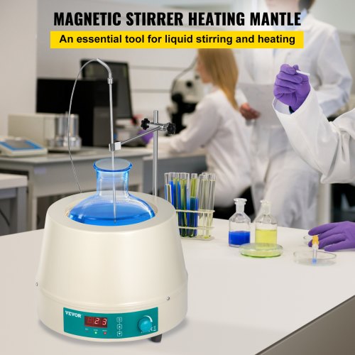 2000ML Magnetic Stirrer Heating Mantle 450W Electric Digital Heating Mantle Lab Equipment Round Bottom for Liquid Heating and Stirring