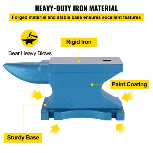 Single Horn Anvil 55 Lbs / 25.4 Kg Cast Iron Anvil Blacksmith for Sale Forge Tools and Equipment Anvil Rugged Round Horn Anvil Blacksmith Jewelers Metalsmith Blacksmith Tool
