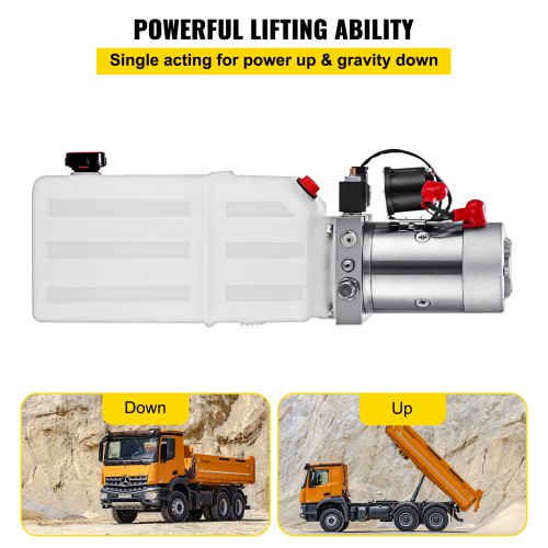 Hydraulic Pump Power Unit DC 12V 6L Double Acting Hydraulic Pump 6 Quart Hydraulic Pump Hydraulic Pump For Dump Trucks