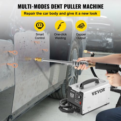 3500A Dent Puller Spot Welder 1.8KW 2 Welding Guns Bonnet Roof Panel 3500A Dent Puller Spot Welder 1.8KW 0.6-1.2mm Welding Spot Radiator