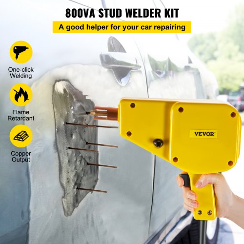 230v Welder With Slide Hammer,Dent Puller Panel Repair,1600A Spot Stud Weld Welder Dent Puller Kit For Car Body Panel