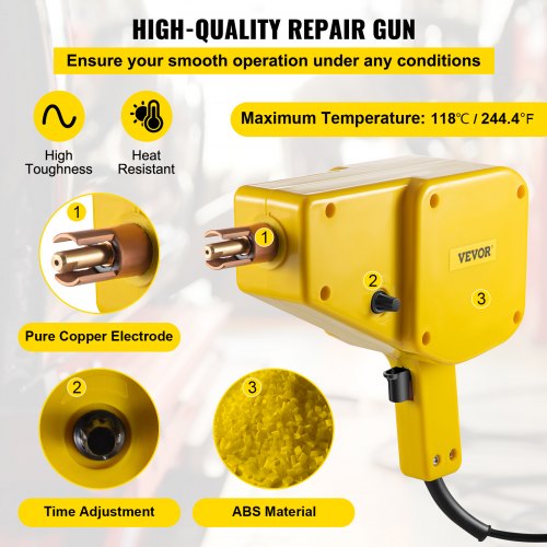 230v Welder With Slide Hammer,Dent Puller Panel Repair,1600A Spot Stud Weld Welder Dent Puller Kit For Car Body Panel