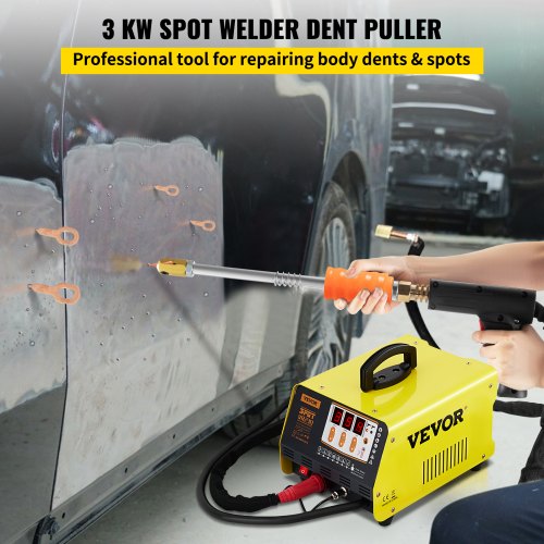 Stud Welder Dent Repair Kit, 3 KW 220 V Spot Welder Dent Puller with 2 Welding Guns, 7 Modes Spot Welding Machine for Car Body Dent Repair, with Time Regulation Function