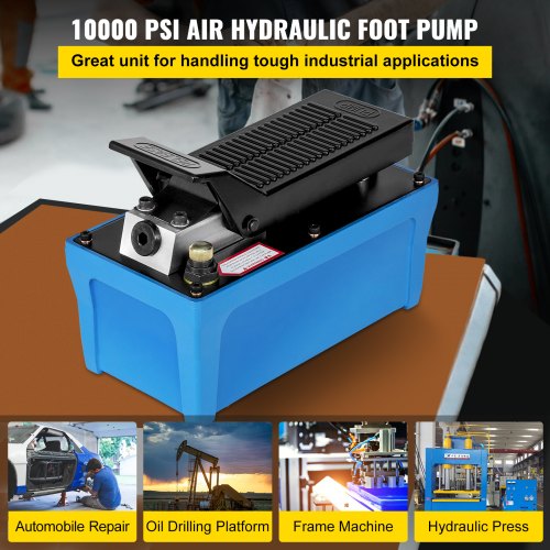Air Hydraulic Pump Power Pack Unit 10,000 PSI 103 In 3Cap Heavy-duty All Metal Construction Air Hydraulic Foot Pump