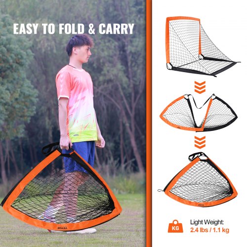 Portable Soccer Goal, 4x3 ft Kids Backyard Soccer Net, Foldable Pop Up Practice Soccer Net, Mini Youth Training Soccer Goal Set, All-Weather Indoor Outdoor Soccer Goals with Carry Bag, 1 Pack