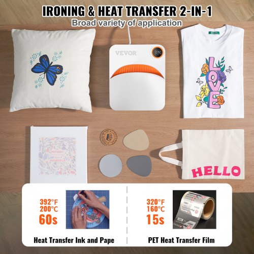 Heat Press 12 x 10 in Portable Easy Press Sublimation Transfer DIY T-shirt