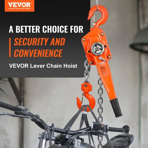 Manual Lever Chain Hoist, 3 Ton 6600 lbs Capacity 20 FT Come Along, G80 Galvanized Carbon Steel with Weston Double-Pawl Brake, Auto Chain Leading & 360° Rotation Hook, for Garage Factory Dock