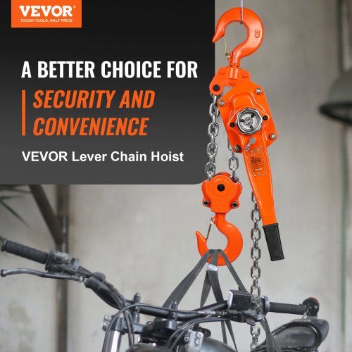 Manual Lever Chain Hoist, 6 Ton 13200 lbs Capacity 20 FT Come Along, G80 Galvanized Carbon Steel with Weston Double-Pawl Brake, Auto Chain Leading & 360° Rotation Hook, for Garage Factory Dock