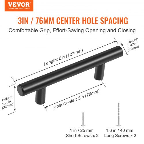 30 Pack Cabinet Pulls, 3in / 76mm Center to Center Slim Kitchen Cabinet Drawer, Stainless Steel Modern Kitchen Cupboard Door Handles for Kitchen Bathroom Bar Hardware Matte Black