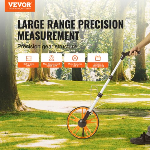 Measuring Wheel 317mm Road Runner Telescoping Handle Feet/Inches w/ Bag