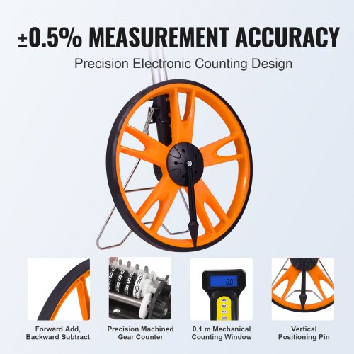 Measuring Wheel 317mm Road Runner Telescoping Handle Feet/Inches w/ Bag