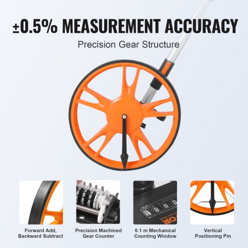 Measuring Wheel 317mm Road Runner Distance Telescoping Handle w/ Back Bag