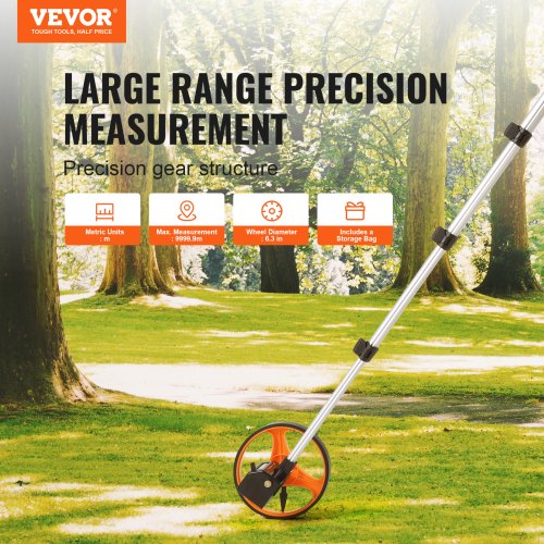 Measuring Wheel 159mm Road Runner Distance Telescoping Handle w/ Back Bag