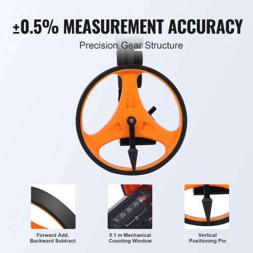 Measuring Wheel 159mm Road Runner Distance Telescoping Handle w/ Back Bag