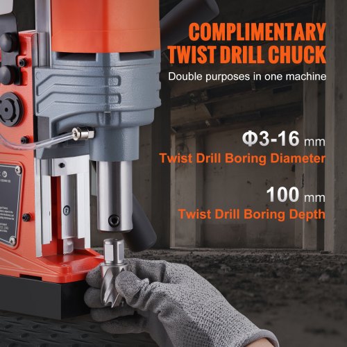 Magnetic Drill 1300W 2922lbf/13000N Portable Mag Drill Press 810RPM