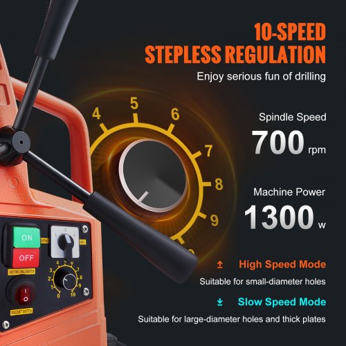 Magnetic Drill 1300W 2922lbf/13000N Portable Mag Drill Press 700RPM