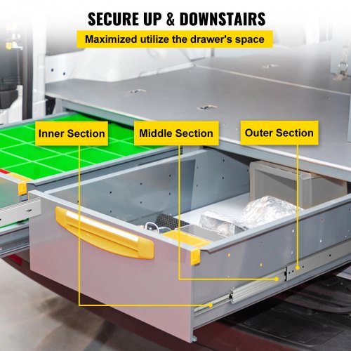 Drawer Slides, 1 Pair 20 Inch Soft Close Drawer Slides, Ball Bearing Side Mount Drawer Hardware Slides, 500 LBS Load Capacity 3-Section Full Extension Drawer Slides for Smooth Slide, Less Noise
