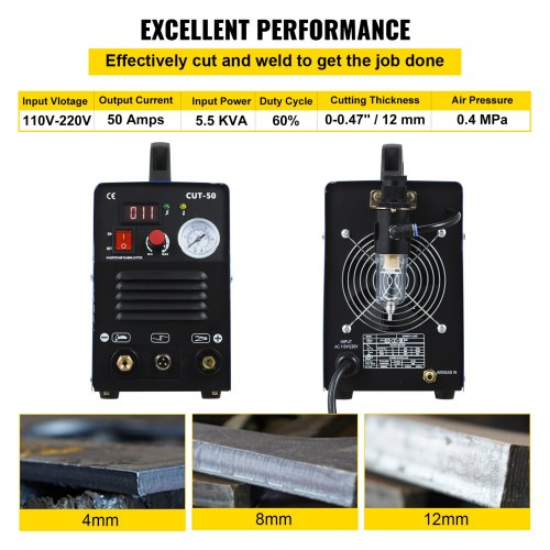 Vevor Plasma Cutter Cut50 Igbt 50a 220v Cnc Compatible Hot Pt31 Torches