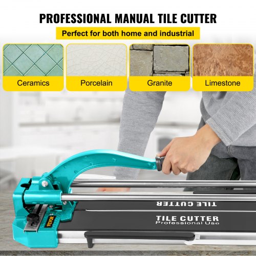31 Inch/800mm Tile Cutter Double Rails & Brackets Manual Tile Cutter 3/5 in Cap w/Precise Laser Manual Tile Cutter Tools for Precision Cutting