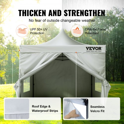 Pop Up Canopy Tent Outdoor Gazebo Tent 10x10FT with Sidewalls & Bag White