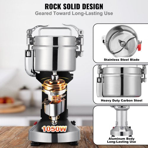150g Commercial Spice Grinder Electric Grain Mill Grinder High Speed