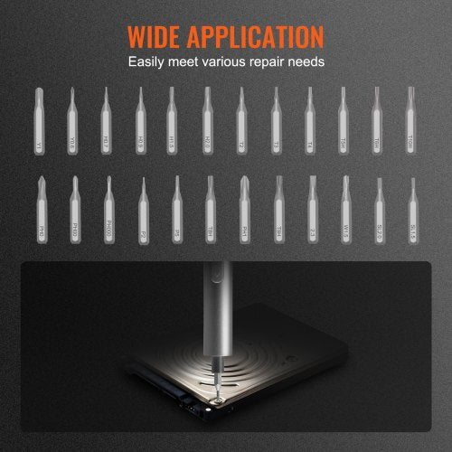 Mini Electric Screwdriver Rechargeable Repair Tool Set 24 Magnetic Bits