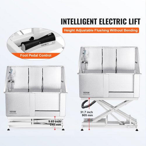 1.27M Dog Cat Pet Grooming Bath Tub Wash Station Electric Height Adjust