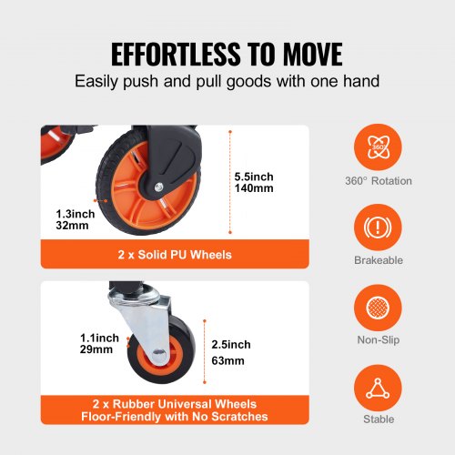 Aluminum Hand Truck, 2 in 1, 300 lbs Load Capacity, Heavy Duty Industrial Convertible Folding Hand Truck and Dolly, Utility Cart Converts from Hand Truck to Platform Cart with Rubber Wheels