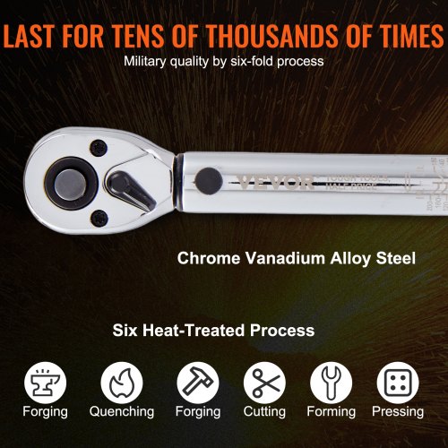 Torque Wrench, 1/4-inch Drive Click Torque Wrench 20-200in.lb/3-23n.m, Dual-Direction Adjustable Torque Wrench Set, Mechanical Dual Range Scales Torque Wrench Kit with Adapters Extension Rod