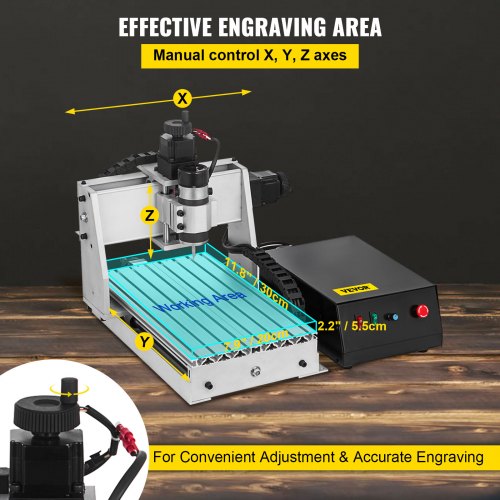 CNC Router Engraver Kit 3020 CNC Router 3 Axis USB Port CNC Router Engraver Machine 200W CNC Router Engraving Drilling Milling Machine MACH3 Control for DIY(300X200mm)