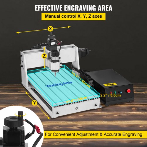 CNC Machine 3040 CNC Router 3 Axis CNC Router Engraver Machine 500W CNC Router Engraving Drilling Milling Machine with Usb Port for DIY Artwork Cutter