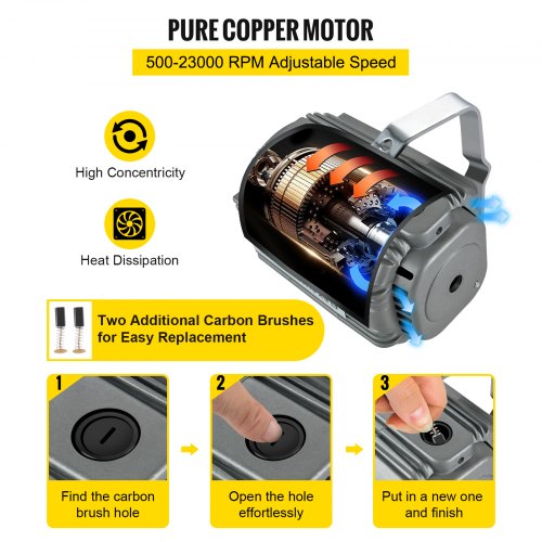 Flex Shaft Grinder 780W Rotary Tool 500-23000RPM Rotary Carver with 1/4" 3-Jaw Chuck & Stepless Speed Foot Pedal Hanging Grinding Machine 131PCS Accessories for Jewelry Polishing Grinding DIY