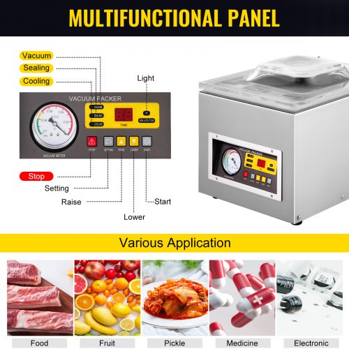120W Commercial Chamber Vacuum Sealer Food Sealing Machine, 22 Inch Commercial Vacuum Sealer Food Sealing Machine Food Fresh Packing Sealer