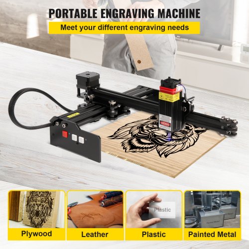Portable Laser Engraver 7.5"x6.7" Large Engraving Area 4.5W Laser Power