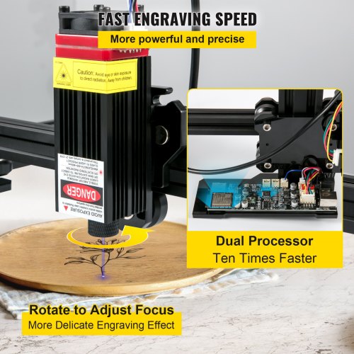 Portable Laser Engraver 7.5"x6.7" Large Engraving Area 4.5W Laser Power