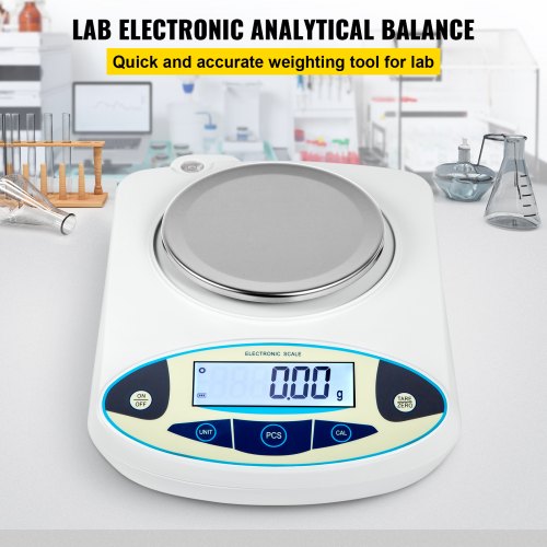 Analytical Balance, 500g x 0.01g Accuracy Lab Scale, High Precision Electronic Analytical Balance, 13 Units Conversion, Counting Function, LCD Display, for Lab University Jewelry (500g, 0.01g)