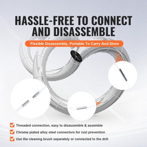 12.2M Dryer Vent Cleaner Kit, 29 Pieces Duct Cleaning Brush, Reinforced Nylon Dryer Vent Brush with Complete Accessories, Dryer Cleaning Kit with Flexible Lint Trap Brush, Clamp Connectors