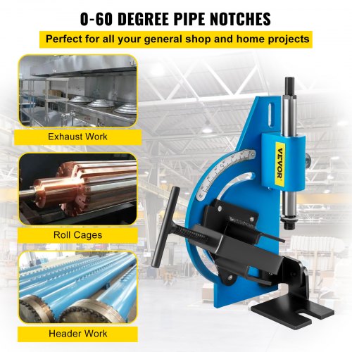 Tube Notcher Kit 60 Degree Pipe Tubing Notcher w/13 Pc Bi-Metal Hole Saw?3/4" -2-1/2" with Case Tubing and Pipe Notcher 2 Drills Tube Notcher Tool for cutting holes through Metal, Wood, Plastic.