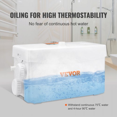 Macerator Pump, 350W, 6000 L/h Flow, 23 ft/7 m Head, Macerator Sewerage Sump Pump with 3 Water Inlets for Basement, Kitchen, Sink, Shower, Bathtub, Laundry Waste Water Disposal Upflush Machine