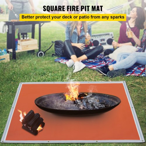 Fire Blanket, 67" x 60" Fiberglass Welding Blanket, 3.3 lbs Fireproof Blanket, 1022 °F Fire Retardant Blanket, Rust Iron Red Emergency Fire Blanket with 10 Stainless-Steel Grommets & 6 Hooks