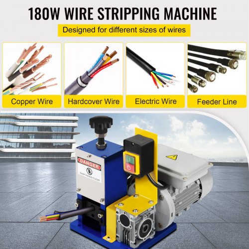 Cable Wire Stripping Machine 1.5-25mm Automatic Electric Wire Stripping Machine Portable Scrap Cable Stripper Wire Stripper Machine Tool for Scrap Copper Recycling with One Blade