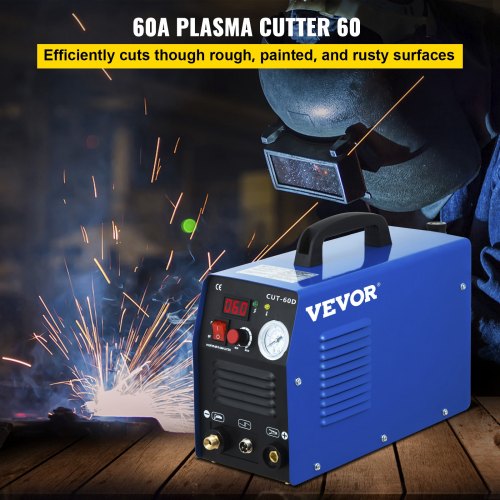 60 Amp Plasma Cutter Arc Dual Voltage 220V Plasma Cutting Machine 12mm (0.4 Inch) Cutting Portable Plasma Welder IGBT Inverter Digital Plasma Welding Machine