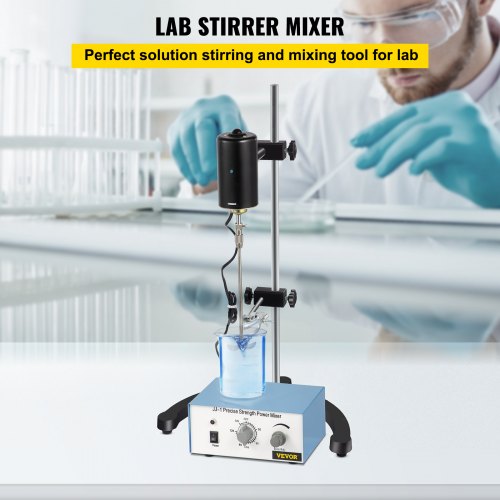 Electric Overhead Stirrer Mixer 0-2000 RPM Overhead Stirrer Mixer 100W Overhead Stirrer 0-120 Minutes for Lab Mechanical Mixer