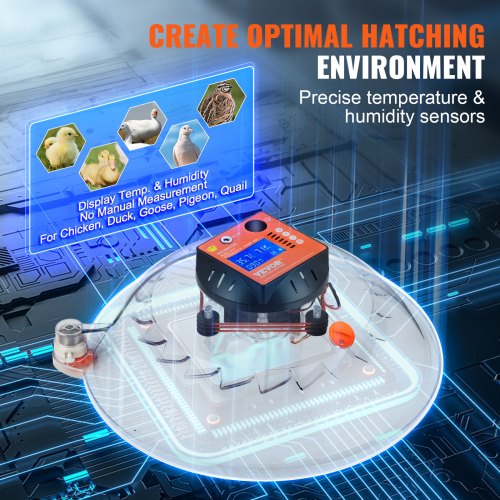 Egg Incubator Incubators for Hatching Eggs Auto Egg Turning 48 Eggs