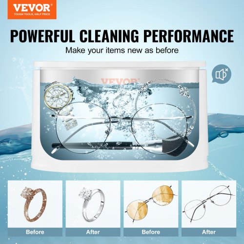 Ultrasonic Jewelry Cleaner Ultrasonic Cleaner Portable 22 oz Touch Control